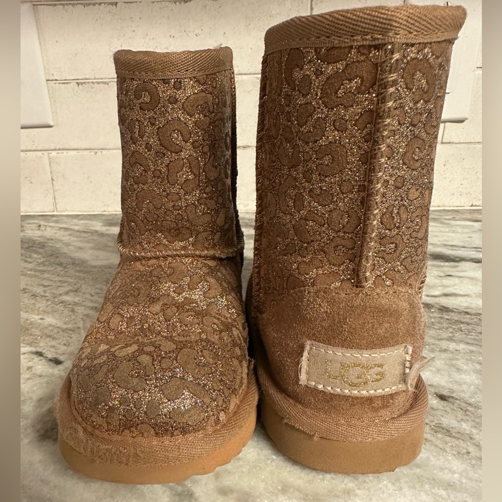 Toddler Glitter Leopard Ugg Boots